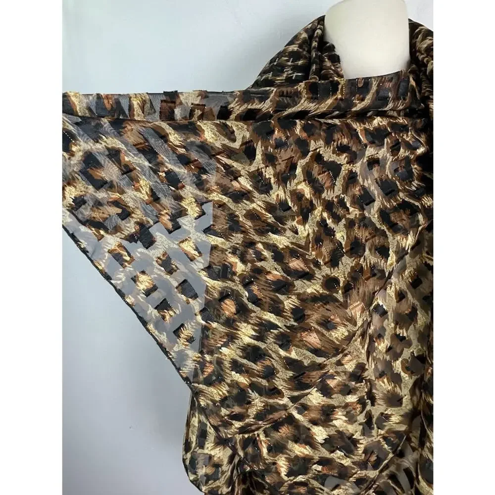 Oversized Leopard Print Scarf Large Animal Print Light Weight Wrap Classic Shawl
